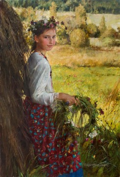 Women Painting - Pretty Little Girl NM Tajikistan 08 Impressionist